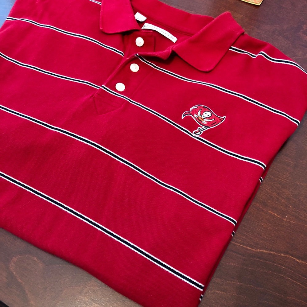 Mens Large Tampa Bay Buccaneer Red Polo Shirt